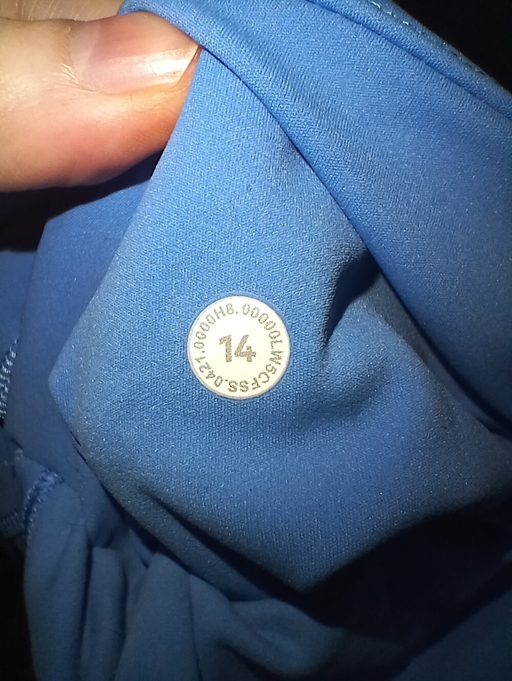 NWOT Lululemon Fast and Free HighRise Tight 27" *5-Pocket Blue Nile Size 14 - Picture 13 of 13